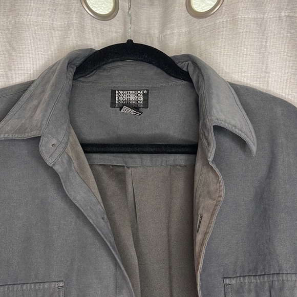 KNIGHTSBRIDGE SUEDE BUTTON DOWN LONG SLEEVE - Picture 3 of 6